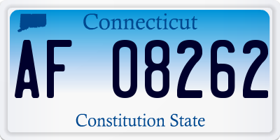 CT license plate AF08262