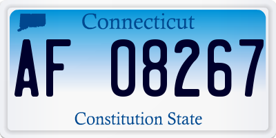 CT license plate AF08267