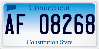 CT license plate AF08268
