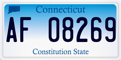CT license plate AF08269