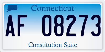 CT license plate AF08273