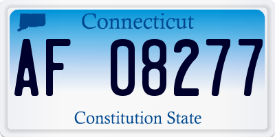 CT license plate AF08277