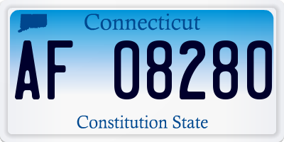 CT license plate AF08280