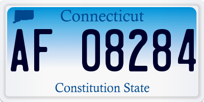 CT license plate AF08284