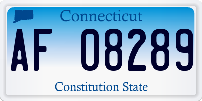 CT license plate AF08289