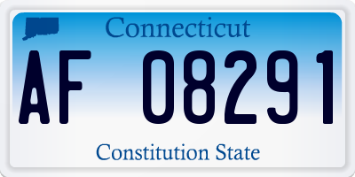 CT license plate AF08291