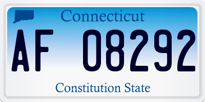 CT license plate AF08292