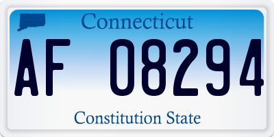 CT license plate AF08294