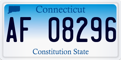CT license plate AF08296
