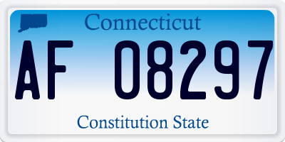 CT license plate AF08297