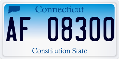CT license plate AF08300
