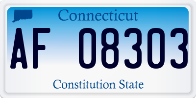 CT license plate AF08303