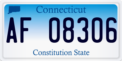 CT license plate AF08306