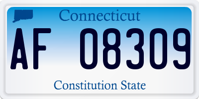 CT license plate AF08309