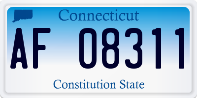 CT license plate AF08311