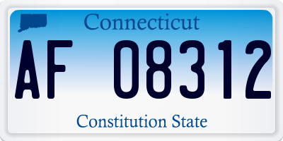 CT license plate AF08312