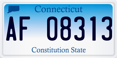 CT license plate AF08313