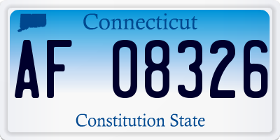 CT license plate AF08326