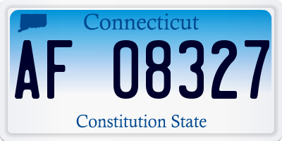 CT license plate AF08327