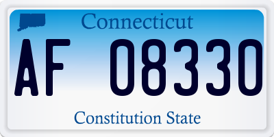 CT license plate AF08330