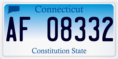 CT license plate AF08332