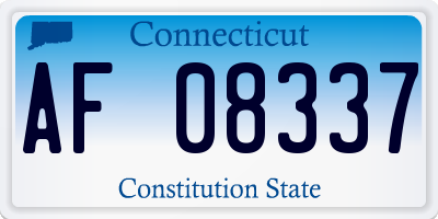 CT license plate AF08337