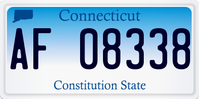 CT license plate AF08338