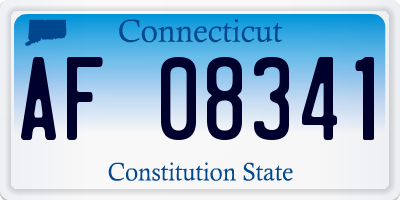 CT license plate AF08341
