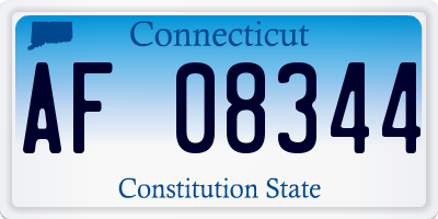 CT license plate AF08344