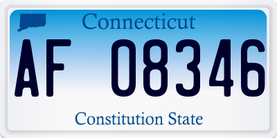 CT license plate AF08346