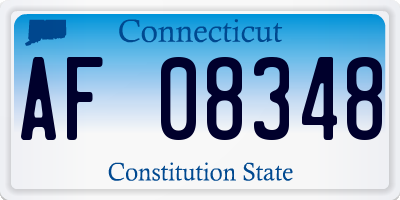 CT license plate AF08348