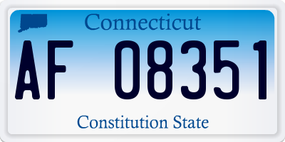 CT license plate AF08351