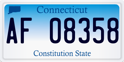 CT license plate AF08358