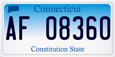 CT license plate AF08360