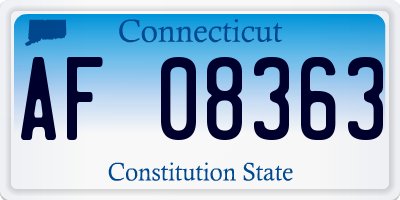 CT license plate AF08363