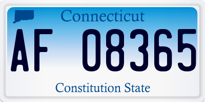 CT license plate AF08365