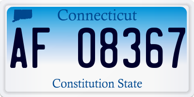 CT license plate AF08367