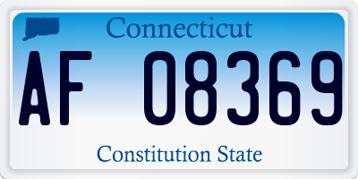 CT license plate AF08369