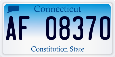 CT license plate AF08370