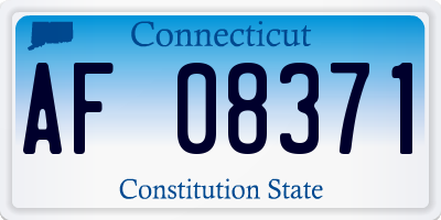 CT license plate AF08371