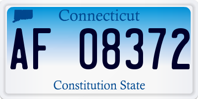 CT license plate AF08372