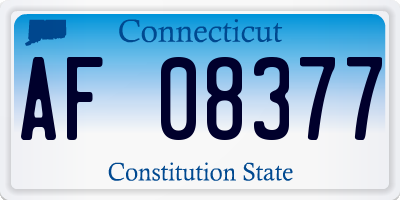 CT license plate AF08377