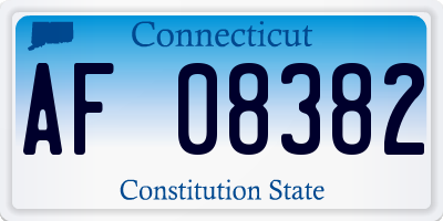 CT license plate AF08382