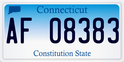 CT license plate AF08383