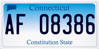 CT license plate AF08386