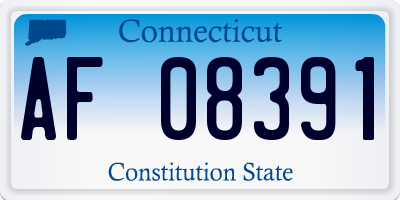 CT license plate AF08391