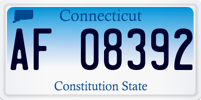 CT license plate AF08392