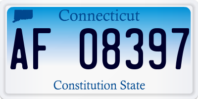 CT license plate AF08397