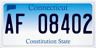 CT license plate AF08402
