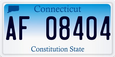 CT license plate AF08404